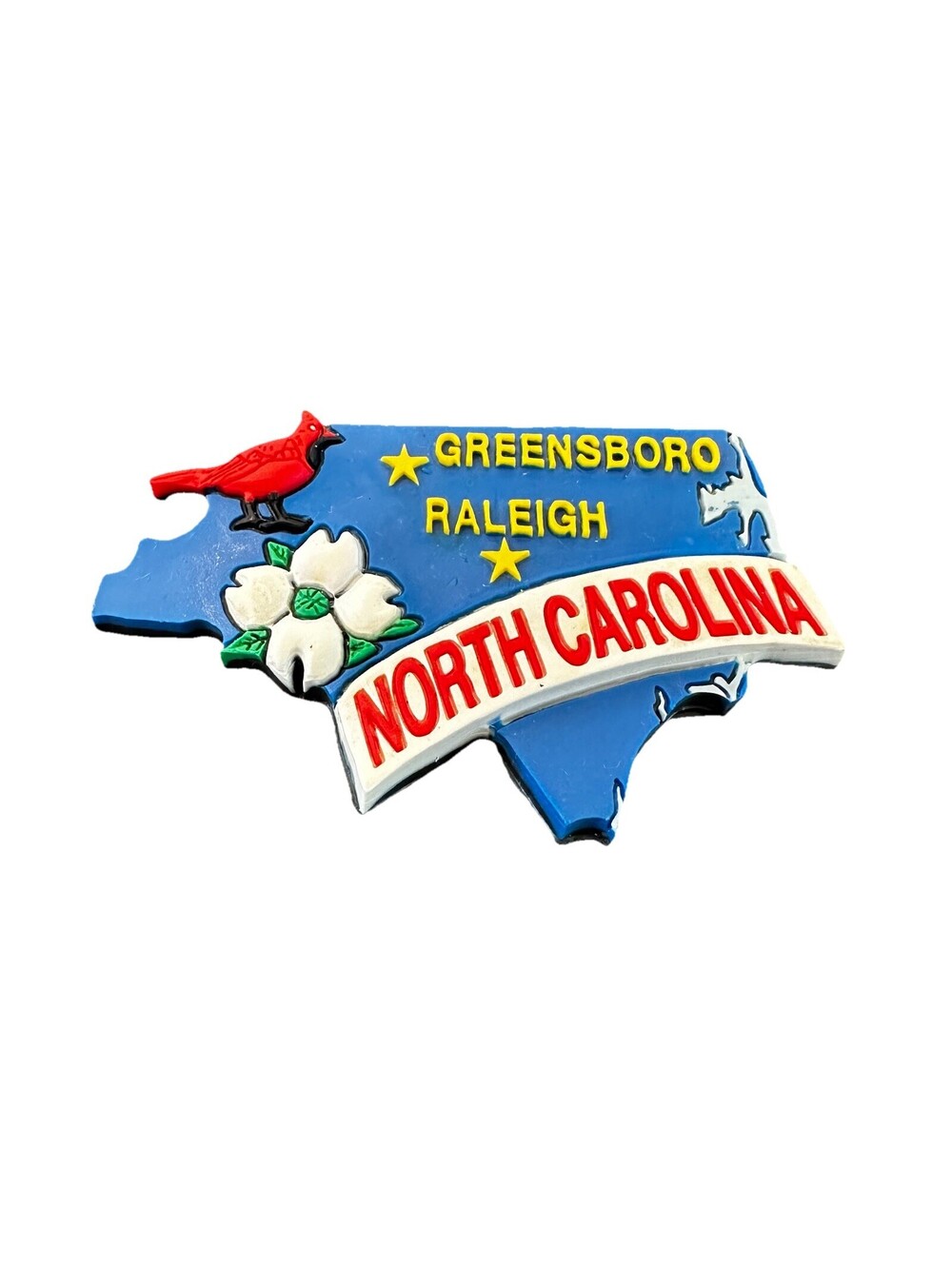 Greensboro Raleigh North Carolina Rubber Souvenir Fridge Magnet VGC
